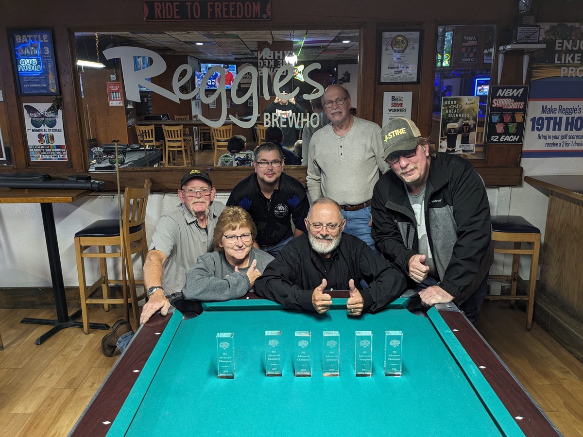 Pool league summer season champions at Reggie's